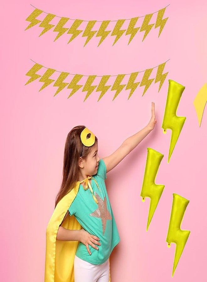 DYT 6PCS 36 Inch Yellow Lightning Bolt Foil Balloons for Birthday, Wedding & General Celebration - Image 5